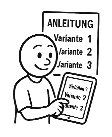 Comic: Varianten - Lösung