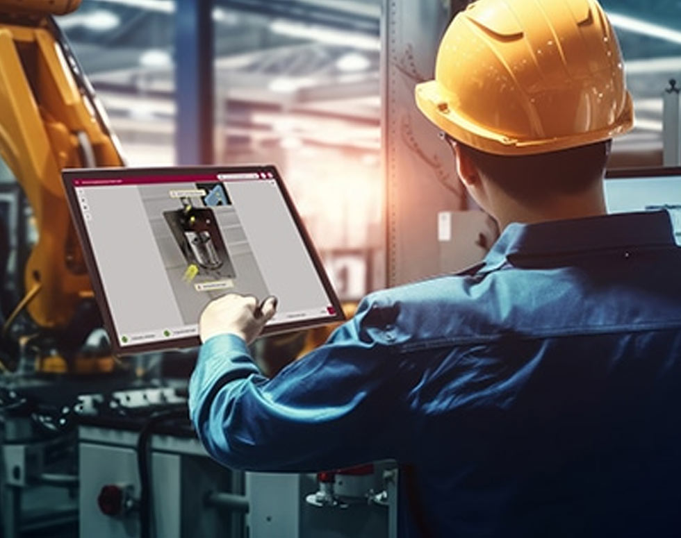 Digital worker guidance shows clearly structured work instructions for efficient production processes - tepcon GmbH