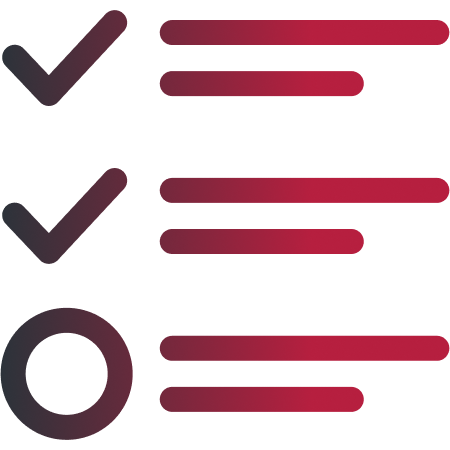 Work through checklists