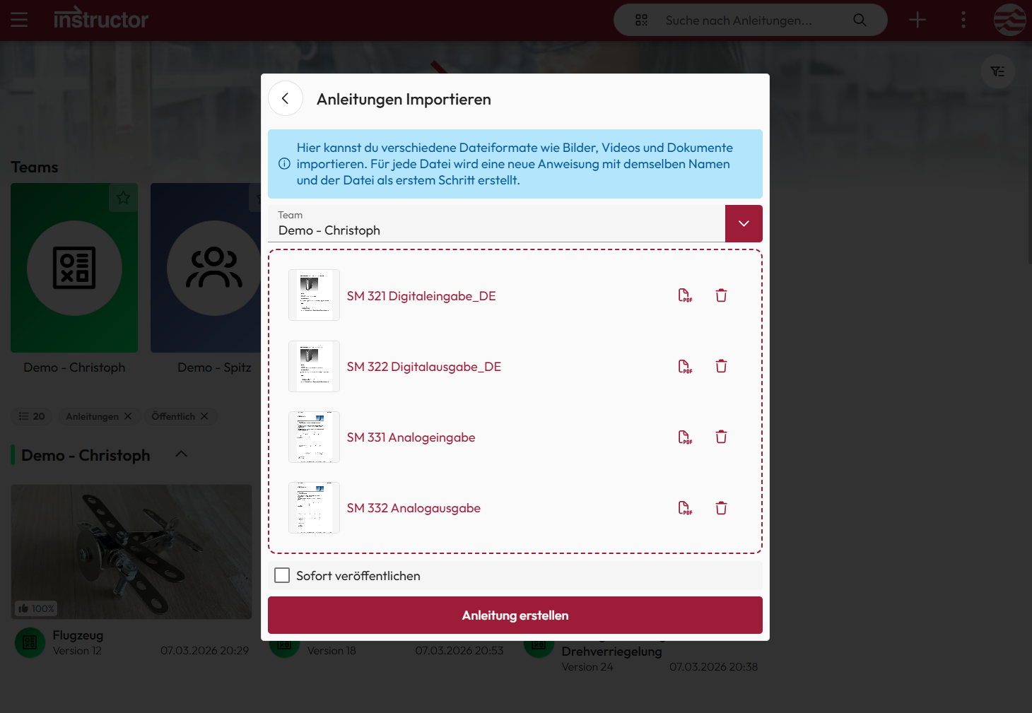 light import - multi import light-import-batch import
